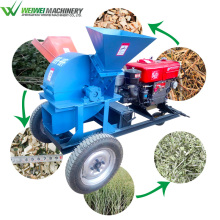 Weiwei 1t chips making sawdust wood crushing machine for sale diesel engine style